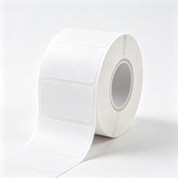 Étiquettes vierges personnalisées Haoxuan, autocollants adhésifs blancs en PP imperméables, découpés à la forme pour l'impression automatique d'étiquettes