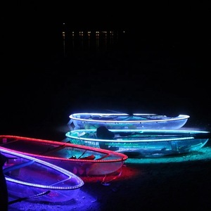 Kayak transparent en cristal WOLANG, canoë à fond transparent en PC avec lumières LED pour les excursions touristiques en station, 2 personnes, 3m - Product Image 5