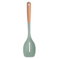 Peralatan Dapur Silikon Laris Manis Set Gagang Kayu Aksesoris Dapur Alat Masak Spatula Sendok Set Peralatan Dapur