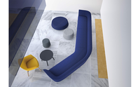 Ensemble Canapé Acoustique à Dossier Haut pour Bureau, Salon d'Accueil, Sièges de Réunion en Tissu Privatif, Design Moderne pour Espace Ouvert