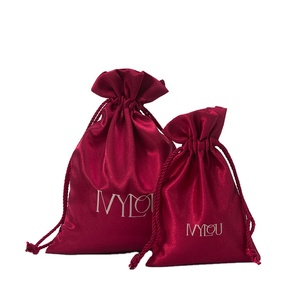 <b>Personalized</b> Drawstring Wig <b>Bag</b> Custom Logo Packaging Silk Hair Extension <b>Bag</b> Satin Wig <b>Bag</b> for Hair Bundles - Product Image 1