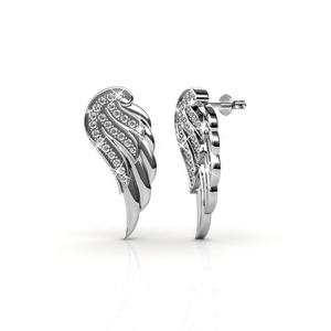 <span class=keywords><strong>Parure</strong></span> de bijoux ailes d'ange ornée de cristaux <span class=keywords><strong>Swarovski</strong></span>, collier et boucles d'oreilles à breloques, ensemble de bijoux Daisini - Product Image 3