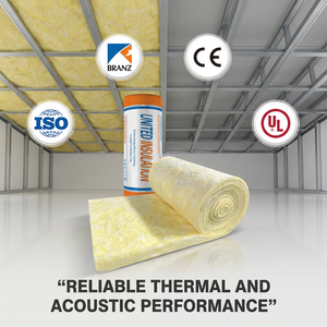 ISO <span class=keywords><strong>9001</strong></span> Lana de vidrio ม้วนขนสัตว์แก้วฉนวนกันความร้อนในอาคารทำจากโลหะระดับ A1 R376 - Product Image 1