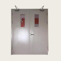 Porte coupe-feu anti-fumée sur mesure, simple/double battant, isolation fumigène pour couloir de bâtiment commercial