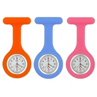 Jam tangan dokter saku silikon jam tangan Suster saku dada wanita karet warna-warni jam tangan perawatan akurat portabel