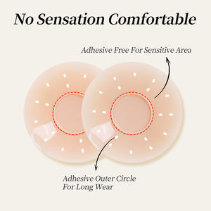 보이지 않는 젖꼭지 커버 실리콘 페이스트 그리피 젖꼭지 커버 접착 원활한 가슴 지원 여성용 스티커 젖꼭지 커버 - Product Image 2