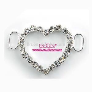 Wholesale 2020 Fashion Swimwear <strong>Thong</strong> Underwear Accessories Safe Heart Shape clear <strong>Diamant</strong> Crystal Rhinestone Bikini Connector - Product Image 1