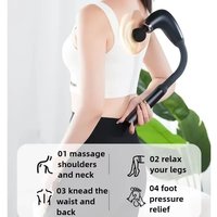 Pistola de Masaje Fascial con 3 Modos y 6 Niveles de Ajuste, Masajeador de Percusión para Relajación Muscular, Recargable, Portátil, con Calor para Pies y Piernas