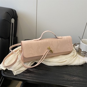 Pochette rétro à motif peau de serpent, <span class=keywords><strong>sac</strong></span> en similicuir de qualité supérieure avec fermoir torsadé doré, porté épaule et croisé multi-positions - Product Image 5