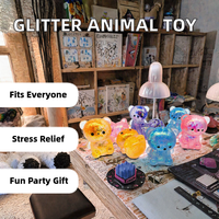 SQUISHMEEZ TPR Maltose Glitter Mini Animal Squishy Anti-stress Canard Capybara Ours Jouet à Presser Amusant Cadeau de Fête Décompression Stress