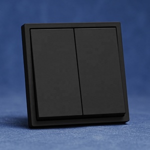 Mécanisme d'<span class=keywords><strong>interrupteur</strong></span> de lumière noire européen bureau à domicile appartement électrique 2 Gang 1 voie <span class=keywords><strong>interrupteur</strong></span> d'alimentation mural avec anti-empreinte digitale - Product Image 1