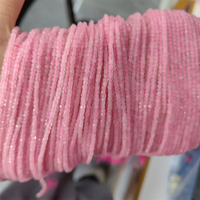 2mm Naturel Rose Quartz Lâche En Gros DIY Pierres Précieuses Rose À Facettes Cube Perles
