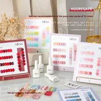 Ensemble de vernis à ongles non toxiques Milan 12 couleurs en flacon avec lampe LED Source exclusive pour les salons de manucure