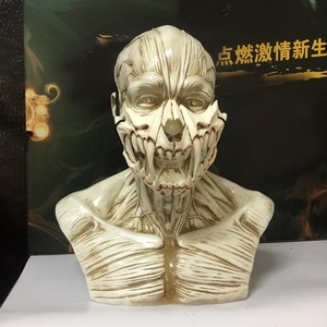 Máscara de Dientes de Tigre, Máscara de Terror de Plástico de 14x11.4cm, Accesorio de Disfraz de Halloween con Aspecto Desgastado para DIY - Product Image 4