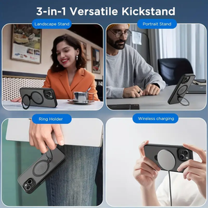 יוקרה tpu טלפון מט מגנטי לעמוד במקרה טלפון טעינה אלחוטית במקרה טלפון נייד 17 pro מקס 16 15 14 13 12 pro pro pro - Product Image 5