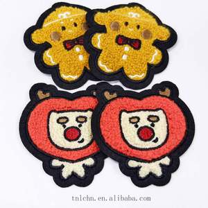 Custom Eco-Friendly Appliqued Flower & Heart Chenille Embroidery Patches Self-Adhesive for Clothing <b>Hats</b> & <b>Bags</b> - Product Image 6
