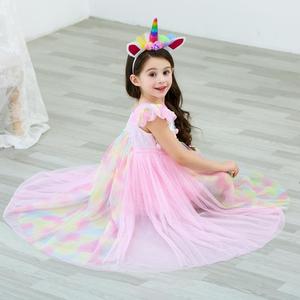 2019 nouveau design belle princesse sans manches enfants paillettes robe filles pour les vêtements de fête - Product Image 2