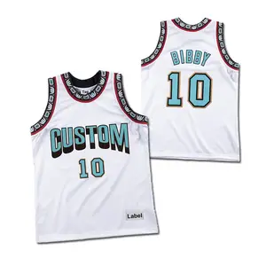 Haute qualité bas quantité minimale <span class=keywords><strong>de</strong></span> commande broderie Sublimation impression Philippines filets blanc maille tissu réversible <span class=keywords><strong>basket</strong></span>-ball Jersey - Product Image 1