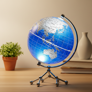 Globes du monde de la terre de rotation de la terre d'impression HD en plastique acrylique personnalisé en usine - Product Image 6