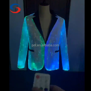Chaqueta de Esmoquin Luminosa con Diseño de Moda Led Burning Man, Ropa Luminosa con Fibra Óptica, Trajes de Lujo con Luces Led para Fiestas y Bodas - Product Image 4