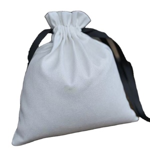 Bolsa de algodón con cordón 15x20, suave, para pendientes pequeños, con doble cordón, de lona reciclada, personalizada, de tela, grande, delgada, para joyería de marca - Product Image 1
