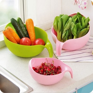 Factory Direct Selling Kitchen <b>Colander</b> Plastic Vegetables Rice Filter Washing Fruit Drain Basket - Product Image 3