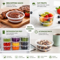 Food-grade Polypropylene Plastic Food Container Reusable Disposable Lid Transparent for Beautiful Food Presentation Instant