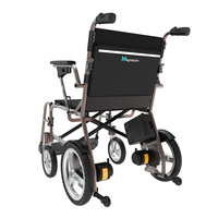 Fauteuil roulant électrique en alliage de magnésium de 12,6 kg, portable, de luxe, motorisé, avec rotation à 360° °   Manette de jeu