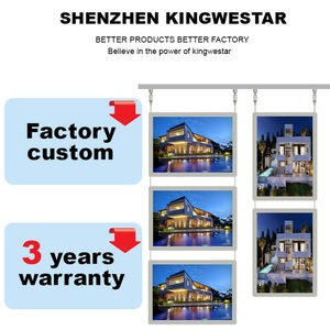 Window Display Real Estate Advertising Hanging Poster Frame Kit Backlit <b>LED</b> Slim Acrylic <b>Light</b> <b>Box</b> High Brightness Eco-friendly - Product Image 2