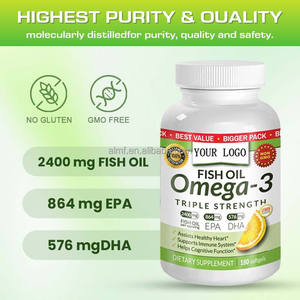 Drievoudig Sterke Citroensmaak Hartgezondheid Immuunondersteuning Cognitieve Functie Voedingssupplement Visolie Omega-3 Softgel <span class=keywords><strong>Capsules</strong></span> - Product Image 3