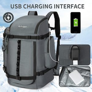 Sac de voyage léger et spacieux 2025, 65L, sac à chaussures de ski, nylon 1680D imperméable, sac à dos rembourré pour chaussures de ski - Product Image 3