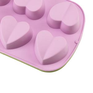 Coeur Amour Silicone Savon Moules Gâteau <span class=keywords><strong>Mousse</strong></span> Moule Cuisson Gâteau Muffin Pan Gâteau Au Fromage Pain Pain Ustensiles de Cuisson Moule - Product Image 3