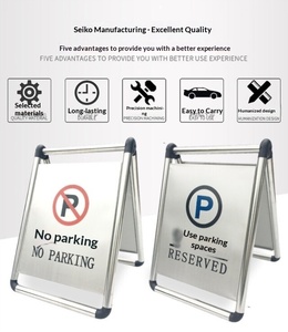 Señal <span class=keywords><strong>de</strong></span> Advertencia Reflectante <span class=keywords><strong>de</strong></span> Acero Inoxidable Tipo A para Metro, Hotel, Escuela, Centro Comercial, Estacionamiento, Plegable, Rellenable con Arena, Precaución - Product Image 5