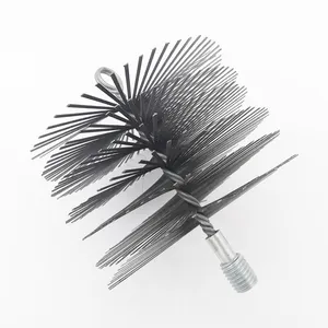 Chimney Brush Cylinder Type Steel Wire Chimney Brushes Household Nylon Wire Cleaning Brush For Fireplace