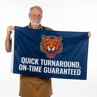 Drapeaux en polyester personnalisés, impression par sublimation HD, imperméables, durables, pour réunions de famille en extérieur, fabrication sur mesure, tailles personnalisées