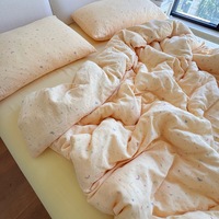 Premium Baumwolle Doppellagige Gaze Wasserdichtes Bettwäsche-Set Vierteilig Weiche Warme Bettwäsche für den Haushalt