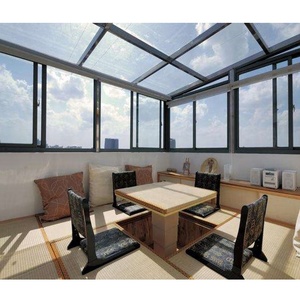 Nhà Máy Tốt Nhất Tự Làm Mùa Đông Khu Vườn Nhỏ <span class=keywords><strong>Lean</strong></span> Để Nhà Kính Cho Ngoài Trời Vườn Nhôm Sunroom Glass Nhà - Product Image 4