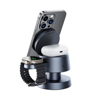 Groothandel Nieuwe Aanwinsten ABS Siliconen Multifunctionele Snelle 3-in-1 Draadloze Oplaadkubus Magnetisch Laadstation PD/QC3.0 Type-C