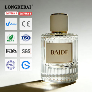 Custom Label Sticker clear Crimp Perfume Pump Sprayer 30ml 50ml 100ml <b>Empty</b> Cylinder Glass <b>Bottle</b> - Product Image 1