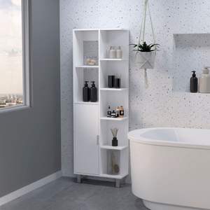 DB White Gabinete DE LINO DE 9 estantes para almacenamiento de baño - Product Image 1