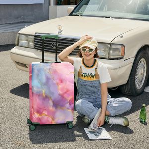 Printed Luggage <b>Set</b> ABS Hardshell Floral Pattern Spinner Wheels Telescopic Handle Private Label Travel <b>Suitcases</b> - Product Image 3