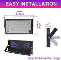 50-400W LED UV Lumières pour Glow Party Étanche Blacklight Projecteur 395nm Projecteur Violet Lampe pour Durcir Halloween Décor