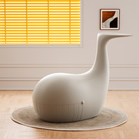 Meuble d'usine, design moderne créatif, forme de baleine, plastique PE, table basse multifonctionnelle bleue