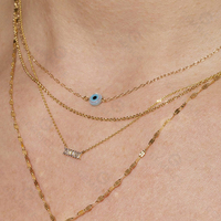 Collier Gemnel en argent sterling 925, chaîne classique en câble, or 18 carats, 1,2 mm, vente chaude