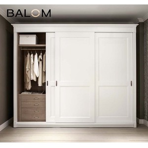 Balom Factory ตู้เสื้อผ้าประตูบานเลื่อน,ตู้เสื้อผ้าติดผนังห้องนอนดีไซน์พร้อมชั้นวางกางเกง - Product Image 4