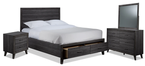 Vendita calda moderna 5 pezzi Set camera da <span class=keywords><strong>letto</strong></span> naturale re regina con <span class=keywords><strong>armadio</strong></span> in legno comodino tavolo da <span class=keywords><strong>letto</strong></span> con <span class=keywords><strong>specchio</strong></span> - Product Image 4