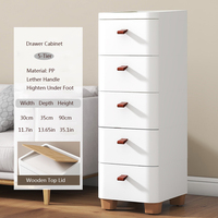 Armoire de rangement en plastique blanche de style japonais moderne à 3 tiroirs avec design modulable