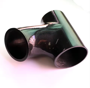 Trọng lượng nhẹ 3K Twill/Đồng bằng dệt sợi Carbon <span class=keywords><strong>intake</strong></span> ống với Glossy/Matte bề mặt và thiết kế cong - Product Image 3