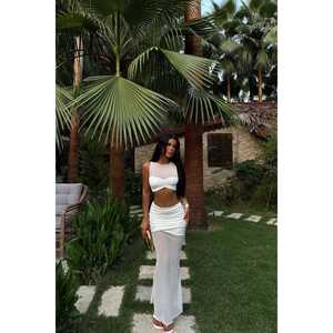 RONJA <b>White</b> Linen Two-Piece Set for <b>Women</b> <b>Short</b> Top and <b>Shorts</b> in Sizes XS S M L XL 2XL 3XL 4XL 5XL - Product Image 1