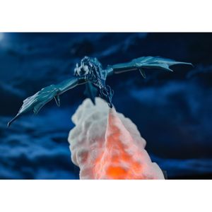 <b>Fire</b> Dragon Lamp Light 3D Printed <b>LED</b> Night Light USB Powered Moon Shape Tap Control Kids Room Gift - Product Image 5
